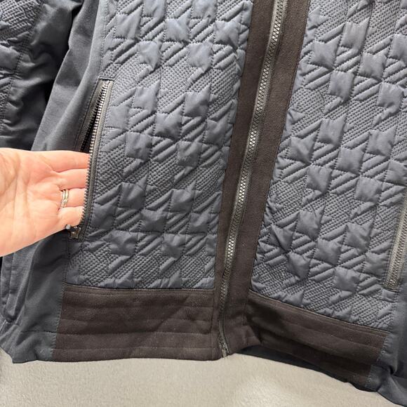 Kerrits Equestrian Jacket Womens Large Quilted Full Zip Faux Suede Details - Picture 5 of 7
